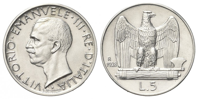 REGNO D’ITALIA
Vittorio Emanuele III, 1900-1943.
5 Lire 1928 una rosetta Roma,...