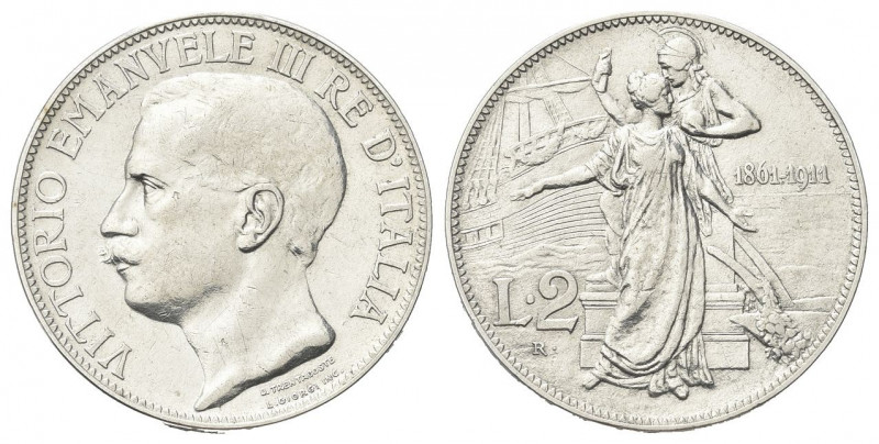 REGNO D’ITALIA
Vittorio Emanuele III, 1900-1943.
2 Lire 1911 Roma, Cinquantena...