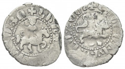 ARMENIA
Levon l’usurpatore, 1363-1365.
Takvorin.
Ag gr. 2,07
Dr. L’imperatore a cavallo verso d., tiene scettro con giglio; ai lati, due cerchiett...