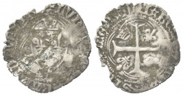 FRANCIA
Luigi XI, 1461-1483.
Bianco, zecca di Châlons-en-Champagne.
Ag gr. 2,20
Dr. LVDOVICVS FRANCORVM REX. Stemma con gigli di Francia entro cor...