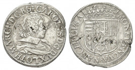 FRANCIA
Carlo IV, 1626-1634. 
Nancy. Testone 1629.
Ag gr. 8,85
Dr. CAROLVS D G DVX LOTHMARCH D C BG. Busto a d.
Rv. MONETA NOVA NANCEII CVSA. Ste...