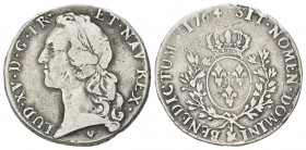 FRANCIA
Luigi XV di Borbone, 1715-1774.
Ecu au bandeau 1764.
Ag gr. 28,7
Dr. LUD XV D G FR - ET NAV REX. Testa diademata a s. 
Rv. SIT NOMEN DOMI...