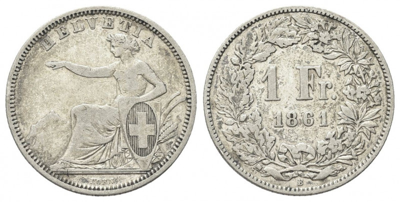 SVIZZERA
Confederazione Elvetica, dal 1848.
Franco 1861.
Ag gr. 4,86
Dr. L’E...