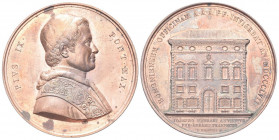 BOLOGNA
Pio IX (Giovanni Maria Mastai Ferretti), 1846-1878.
Medaglia 1857 opus G. Bianchi.
Æ gr. 90,72 mm 58,6
Dr. PIVS IX - PONT MAX. Busto a d. ...
