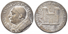 ROMA
Paolo II (Pietro Barbo), 1464-1471. 
Medaglia 1465.
Æ gr. 25,11 mm 33,1
Dr. PAVLVS VENETVS PAPA II. Busto a s., con piviale.
Rv. HAS AEDES C...