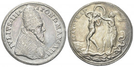 ROMA
Giulio III (Giovanni Maria Ciocchi), 1550-1555.
Medaglia a. III opus Alessandro Cesati, Il Grechetto.
Ag gr. 21,28 mm 34,9
Dr. IVLIVS III - P...