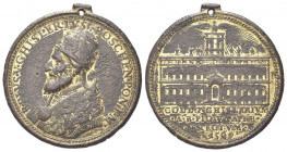 ROMA
Pio V (Antonio Michele Ghislieri), 1566-1572.
Medaglia 1672 opus ignoto.
Æ dorato gr. 19,93 mm 38,5
Dr. PIVS V GHISLERIVS BOSCHEN PONT M. Bus...