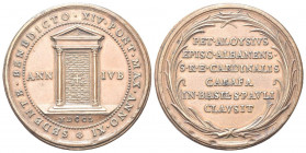 ROMA
Benedetto XIV (Prospero Lorenzo Lambertini), 1740-1758.
Medaglia 1750 opus anonimo.
Æ gr. 31,75 mm 45
Dr. SEDENTE BENEDICTO XIV PONT MAX ANNO...