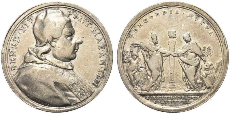 ROMA
Benedetto XIV (Prospero Lorenzo Lambertini), 1740-1758.
Medaglia 1752 a X...