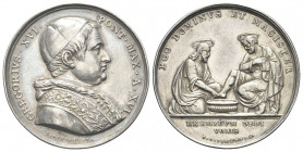 ROMA
Gregorio XVI (Bartolomeo Alberto Cappellari), 1831-1846.
Medaglia 1846 a. XVI opus G. Girometti e G. Cerbara.
Ag gr. 17,61 mm 32,4
Dr. GREGOR...