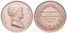 SVEZIA
Elise Hwasser (attrice teatrale), 1831-1894.
Medaglia 1875 opus A. Lindberg.
Æ gr. 32,38 mm 44,8
Dr. ELISE - HWASSER. Busto a d.; sotto, A ...