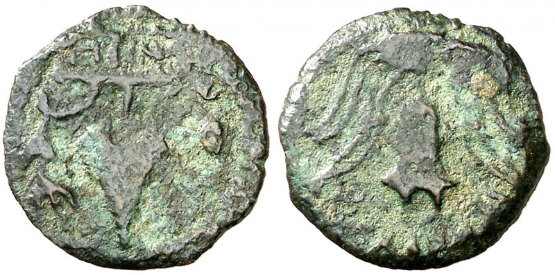 Judea. Herodes Arquelao (4 a.C. - 6 d.C.). AE 15. (S.GIC. 5539). 1,16 g. BC+.