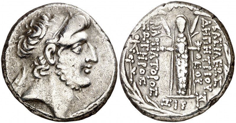 Imperio Seléucida. (96-95 a.C.). Demetrio III, Eukairos (97-87 a.C.). Damasco. T...