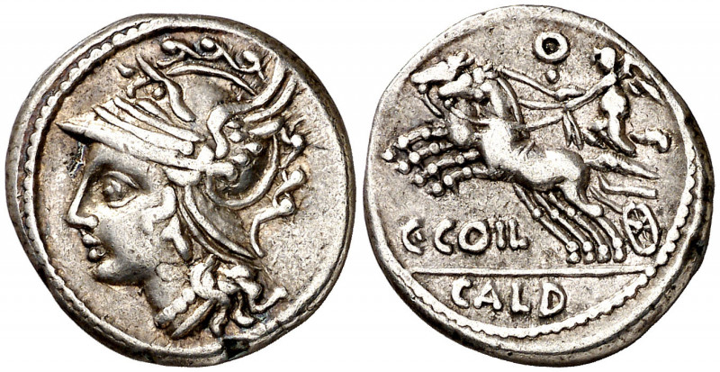 (hacia 104 a.C.). Gens Coilia. Denario. (Bab. 2) (Craw. 318/1a). 3,99 g. MBC.