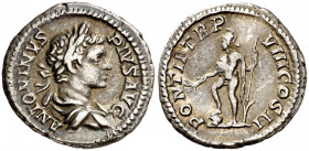 (205 d.C.). Caracalla. Denario. (Spink 6858) (S. 420a) (RIC. 80b). 3,27 g. MBC.