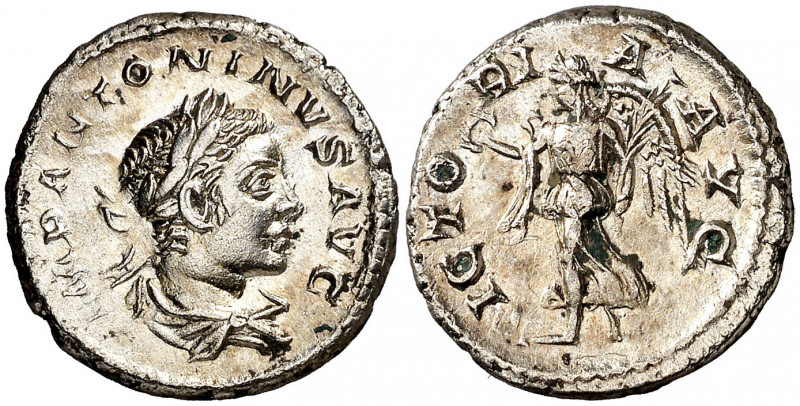 (219 d.C.). Eliogábalo. Denario. (Spink 7555) (S. 304) (RIC. 162). 3,60 g. EBC-....