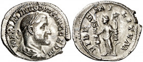 (236-238 d.C.). Maximino I. Denario. (Spink 8307) (S. 9) (RIC. 18A). 2,35 g. MBC+.