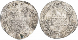 Califato. AH 341. Abderrahman III. Medina Azzahra. Dirhem. (V. 422) (Fro. 4). 3,52 g. BC+.