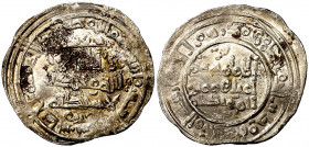 Califato. AH 402. Hixem II (2º reinado). Al Andalus. Dirhem. (V. 703) (Fro. 23). 2,93 g. MBC-.