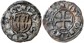Jaume I (1213-1276). Barcelona. Diner de doblenc. (Cru.V.S. 306) (Cru.C.G. 2118a). Ex Áureo & Calicó 28/10/2015, nº 4275. 0,84 g. (MBC-).