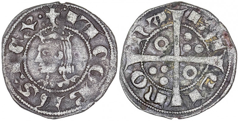 Jaume II (1291-1327). Barcelona. Diner. (Cru.V.S. 344) (Cru.C.G. 2160). Ex Áureo...