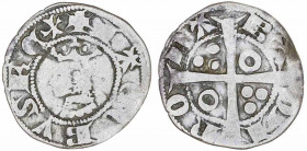Jaume II (1291-1327). Barcelona. Diner. (Cru.V.S. 348.1) (Cru.C.G. 2162a). 0,83 g. MBC-.