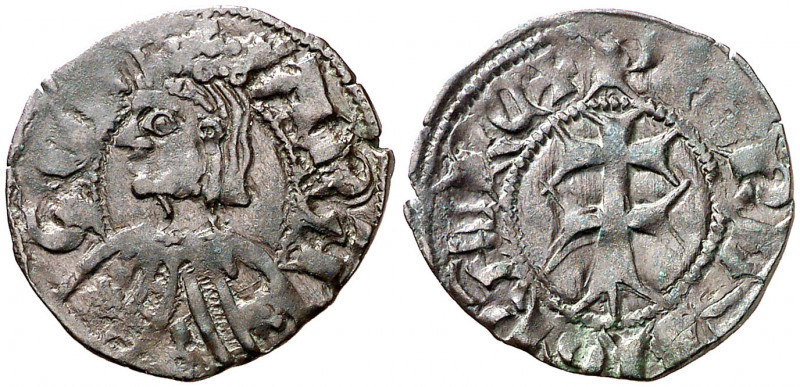 Pere III (1336-1387). Zaragoza. Dinero jaqués. (Cru.V.S. 463) (Cru.C.G. 2276). 1...