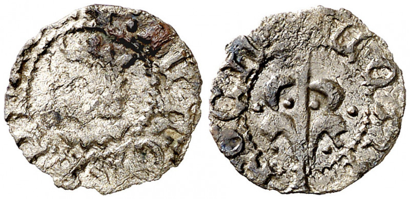 Alfons IV (1416-1458). Perpinyà. Òbol. (Cru.V.S. tipo 830) (Cru.C.G. tipo 2878)....