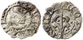 Alfons IV (1416-1458). Perpinyà. Òbol. (Cru.V.S. tipo 830) (Cru.C.G. tipo 2878). Rara. 0,26 g. BC+/MBC-.