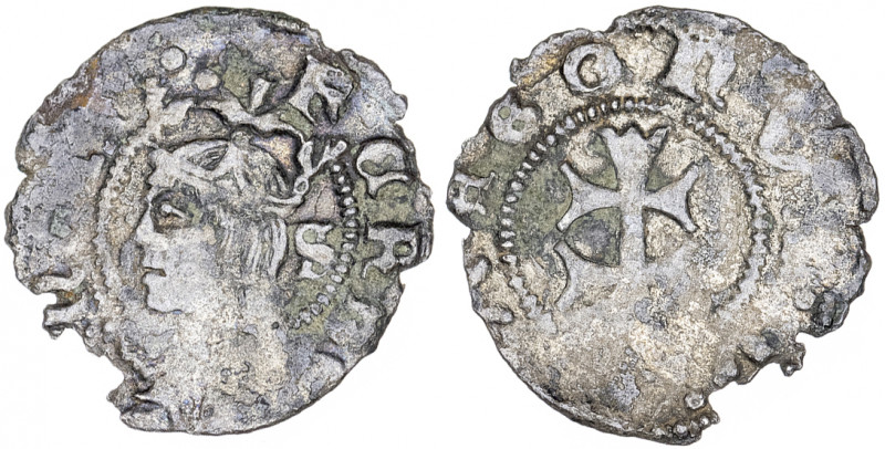 Ferran II (1479-1516). Zaragoza. Dinero jaqués. (Cru.V.S. 1308.3 var) (Cru.C.G. ...