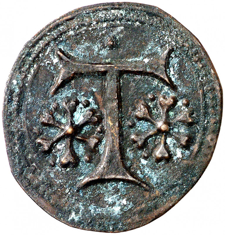 Tarragona. Pellofa. (Cru.L. 2164). Latón. 1 g. MBC+.