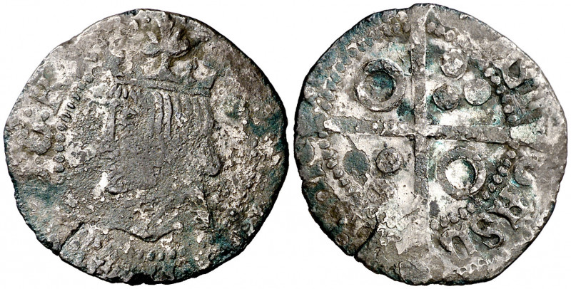 s/d. Carlos I. Barcelona. 1 croat. Falsa de época. Restos de plateado. 2,74 g. (...