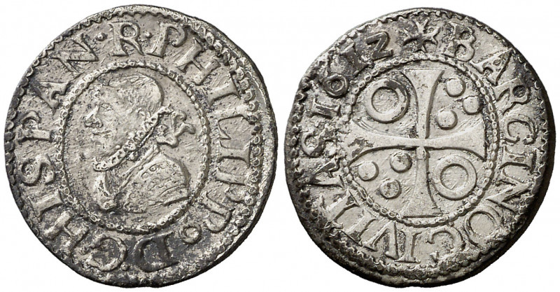 1612. Felipe III. Barcelona. 1/2 croat. (AC. 375) (Cru.C.G. 4342b). Ex Áureo & C...