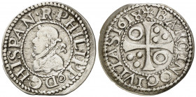 1618. Felipe III. Barcelona. 1/2 croat. (AC. 383) (Cru.C.G. 4342m). Ex Áureo & Calicó 25/05/2016, nº 1172. Escasa. 1,53 g. MBC.