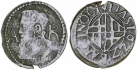 1627. Felipe IV. Barcelona. 1 ardit. (AC. 13) (Cru.C.G. 4420b). Escasa. 1,55 g. MBC-.