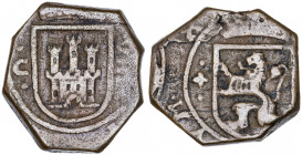 1621-1626. Felipe IV. Cuenca. 8 maravedís. (AC. tipo 102). 7,04 g. MBC.