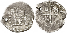 Felipe IV. Potosí. 1/2 real. (AC. tipo 171). Fecha no visible. Perforación. 1,42 g. BC+.