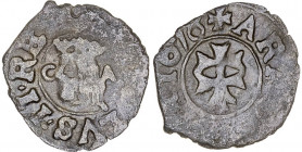 1678. Carlos II. Zaragoza. 1 dinero. (AC. 33) (Cru.C.G. 4976a). 0,54 g. MBC-.