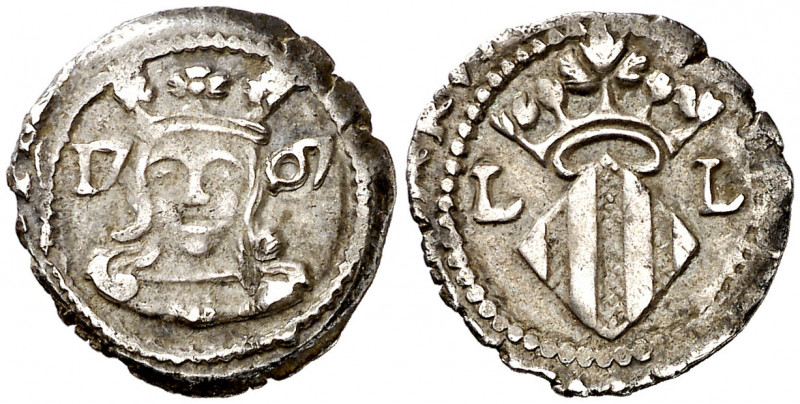 1707. Carlos III, Pretendiente. Valencia. 1 divuitè. (AC. 25) (Cru.C.G. 5011a). ...