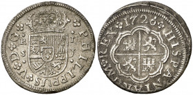 1726. Felipe V. Sevilla. J. 1 real. (AC. 649). 2,56 g. MBC+.