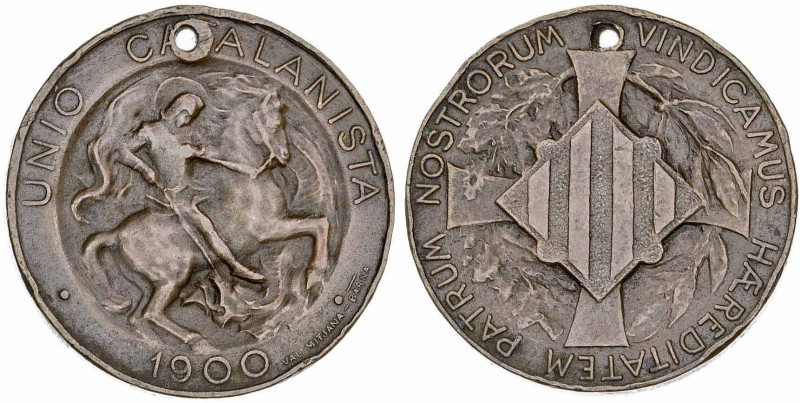 1900. Unió Catalanista. Barcelona. Vallmitjana. Módulo 5 céntimos. (AC. 132). Pe...
