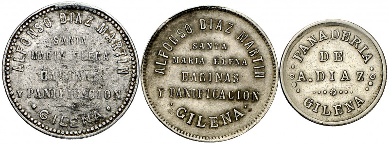 Gilena (Sevilla). Panadería de Alfonso Díaz Martín. 1 y 5 (dos) kg. de pan. Seri...