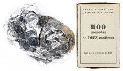 1959. Franco. 10 céntimos. (AC. 16). Caja de la FNMT con 500 monedas. S/C.