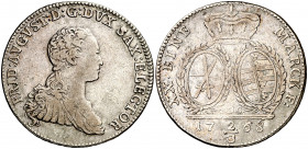 Alemania. Sajonia albertina. 1768. Federico Augusto III. EDC. 2/3 de taler. (Kr. 981). AG. 13,82 g. MBC.