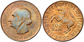 Alemania. Westfalia. 1922. 100 marcos. CU. 4,73 g. EBC.
