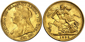 Australia. 1895. Victoria. S (Sydney). 1 libra. (Fr. 19) (Kr. 10). AU. 7,95 g. MBC.