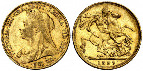Australia. 1897. Victoria. S (Sydney). 1 libra. (Fr. 19) (Kr. 10). AU. 7,97 g. MBC/MBC+.