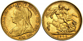 Australia. 1900. Victoria. S (Sydney). 1 libra. (Fr. 19) (Kr. 10). AU. 7,96 g. MBC.