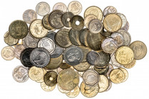 Juan Carlos I. Lote de 81 monedas. A examinar. EBC/S/C.