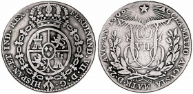 1808. Fernando VII. Madrid. Proclamación. (Ha. 2) (V. 200, error en leyenda) (V.Q. 13273) (Ruiz Trapero 318). Plata. 5,73 g. Ø25 mm. MBC-.